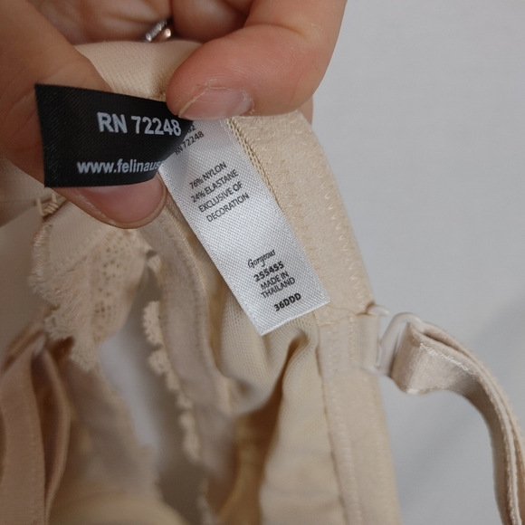 Felina Gorgeous Cushion Comfort T-Shirt Bra Multi-Way Straps Beige Cream 36DDD‎ - Picture 7 of 8